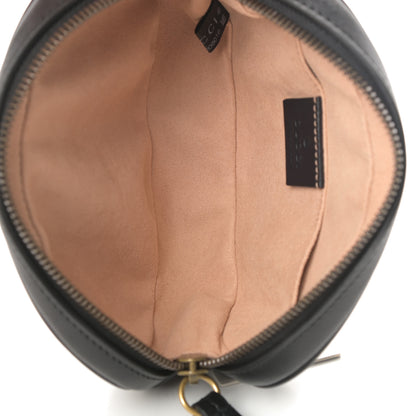 Gucci Calfskin Matelasse GG Marmont Belt Bag 75 30 Black 5 of 12