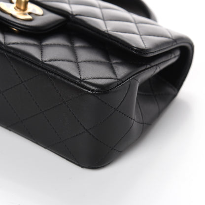 Chanel Lambskin Quilted Mini Top Handle Rectangular Flap Black 11 of 11