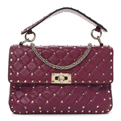 Valentino Garavani Nappa Medium Rockstud Spike Shoulder Bag Camelia 1 of 8