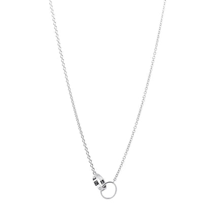 Cartier 18K White Gold Interlocking LOVE Necklace 1 of 7