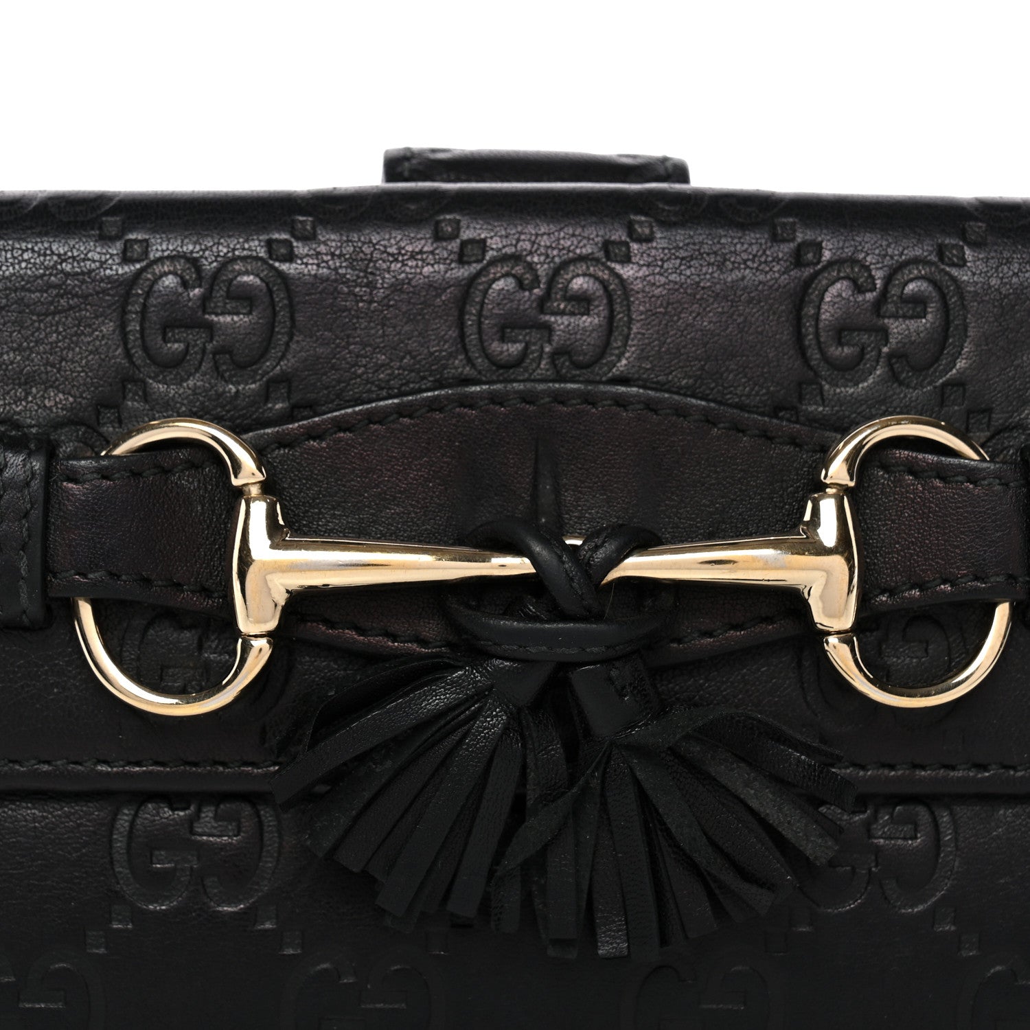 Gucci Guccissima Emily Continental Wallet Black 9 of 14