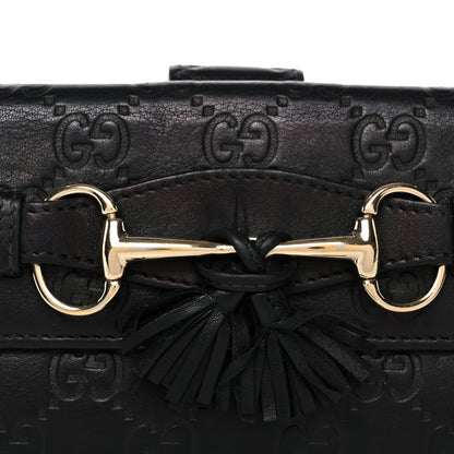 Gucci Guccissima Emily Continental Wallet Black 9 of 14