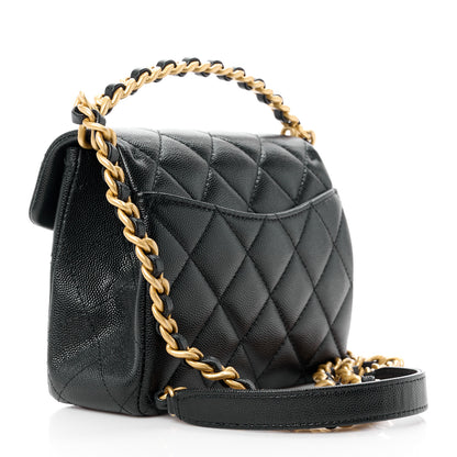 Chanel Caviar Quilted 31 Rue Cambon Mini Top Handle Flap Black 3 of 11