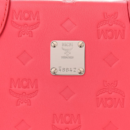 MCM Calfskin Ottomar Monogram Small Berlin Crossbody Sugar Pink 7 of 9