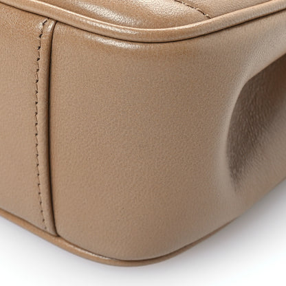 Saint Laurent Lambskin Chevron Quilted Small Loulou Bag Natural Tan 11 of 12