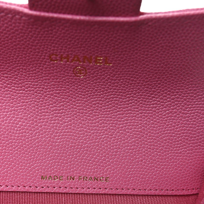 Chanel Caviar Quilted Flap Card Holder Wallet Pink 7 of 9