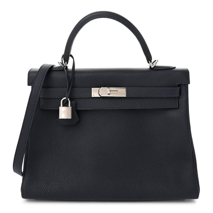 Hermes Togo Kelly Retourne 32 Bleu Nuit 1 of 10