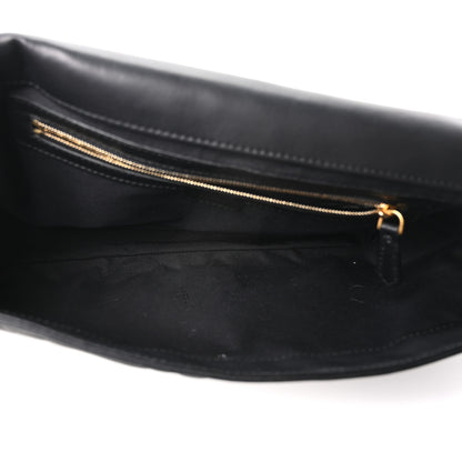 Fendi Nappa FF 1974 Embossed Large Baguette Black 5 of 10