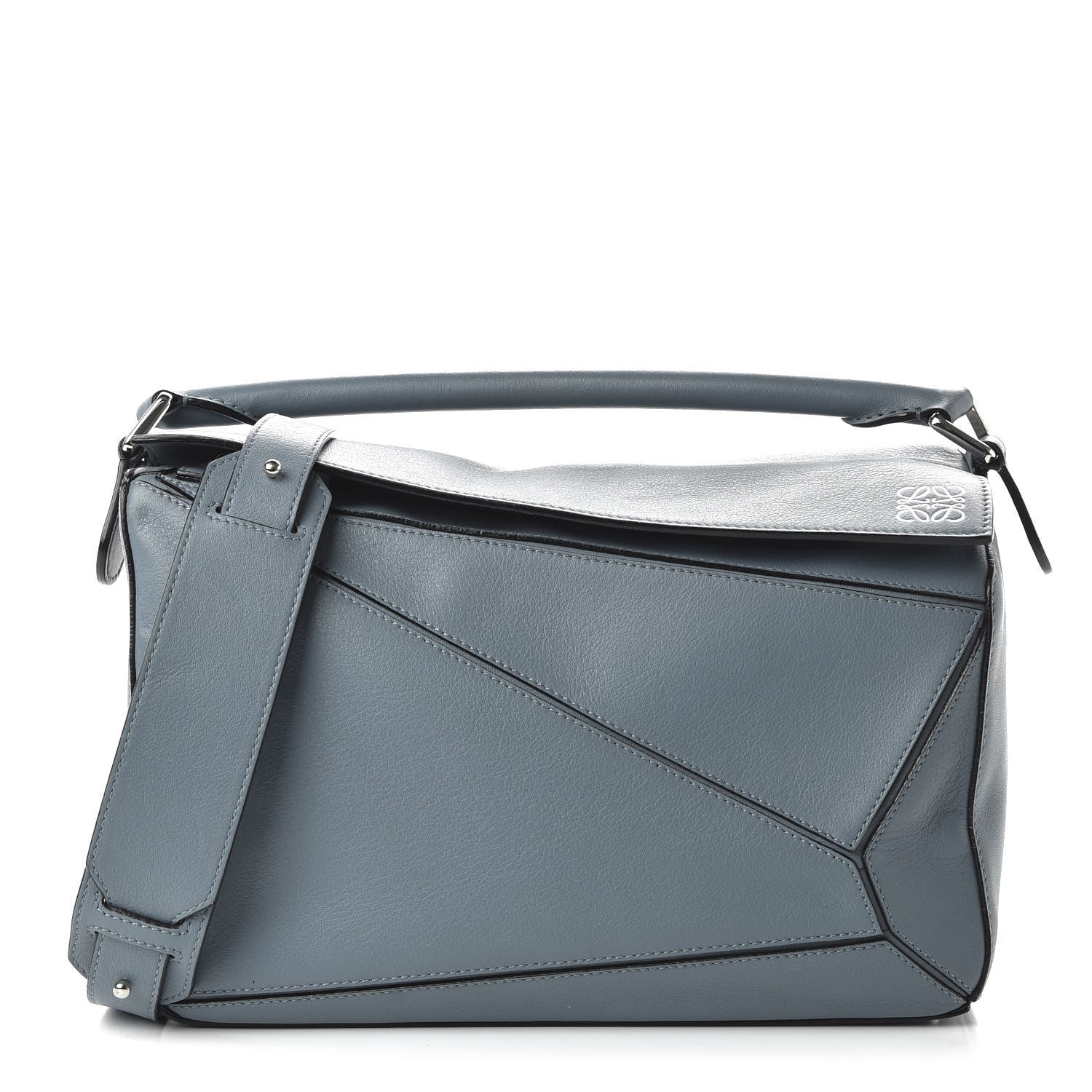 Loewe Calfskin Medium Puzzle Bag Stone Blue 1 of 11