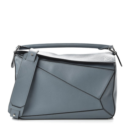Loewe Calfskin Medium Puzzle Bag Stone Blue 1 of 11
