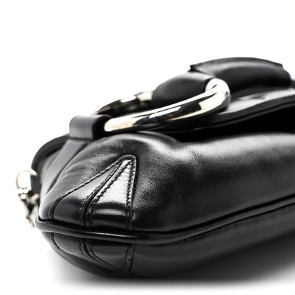 Gucci Nappa Vertical Matelasse Medium Maxi Horsebit Chain Shoulder Bag Black 8 of 9
