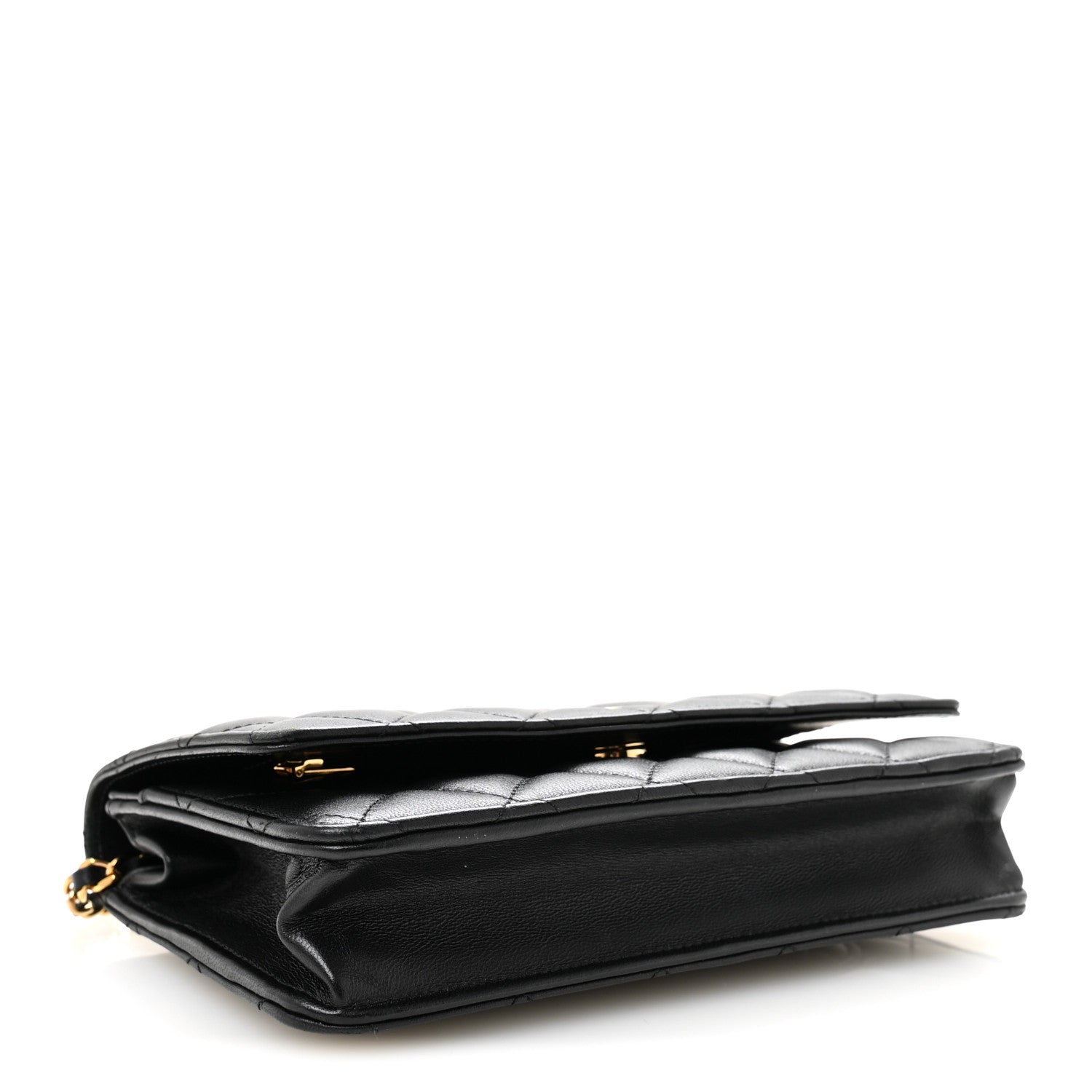 Chanel Lambskin Quilted Wallet On Chain WOC Black 7 of 23