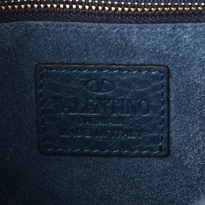 Valentino Garavani Alce Printed Calfskin Rockstud Bucket Bag Peacock 6 of 7