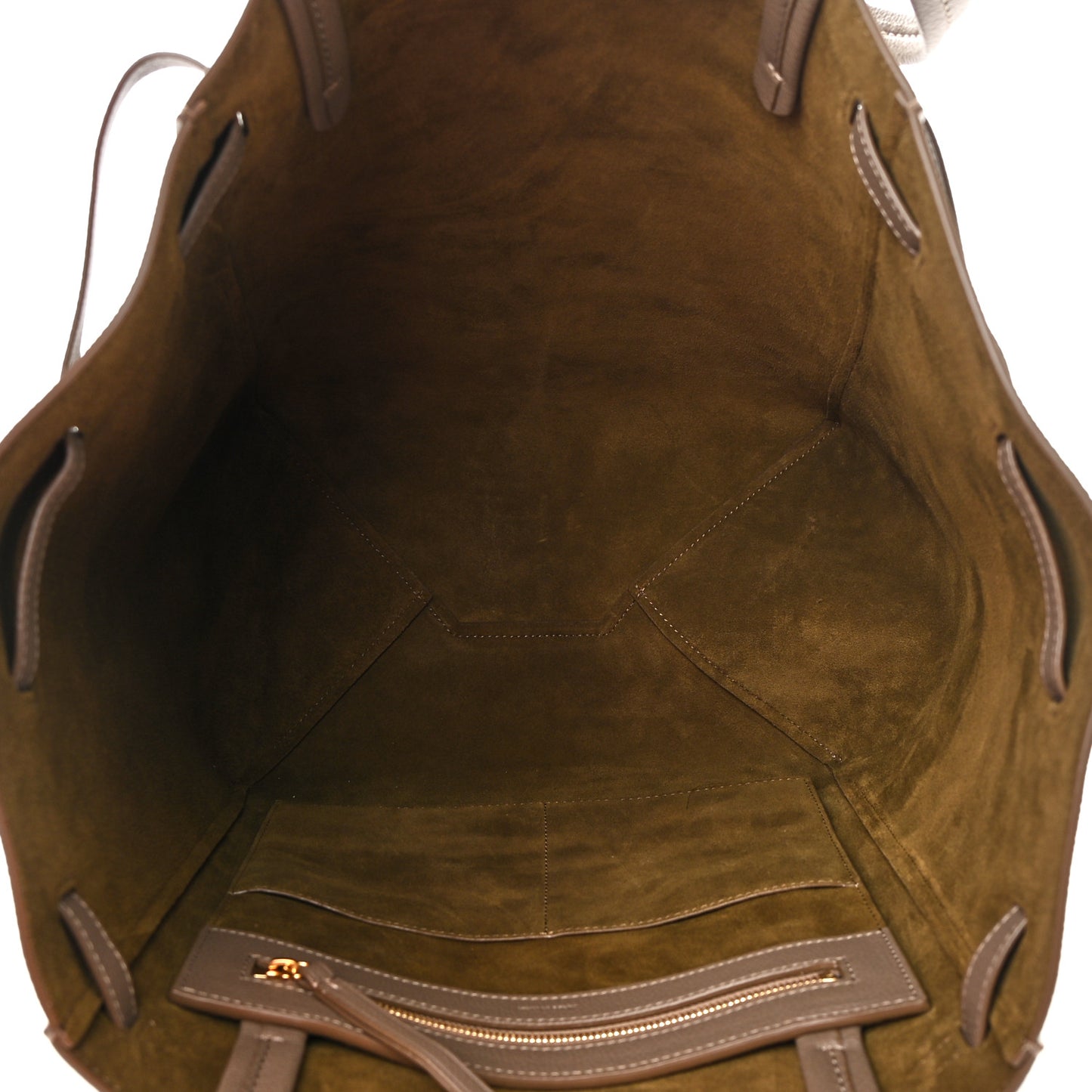 Soft Grained Calfskin Small Belt Cabas Phantom Taupe