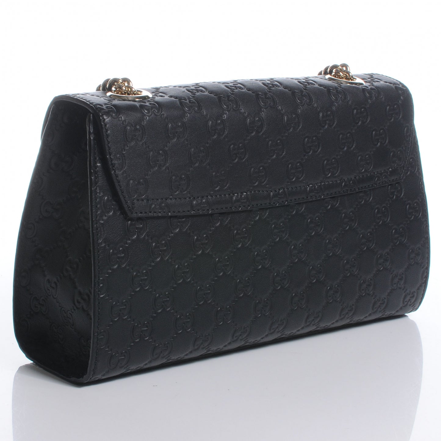 Guccissima Medium Emily Chain Shoulder Bag Black
