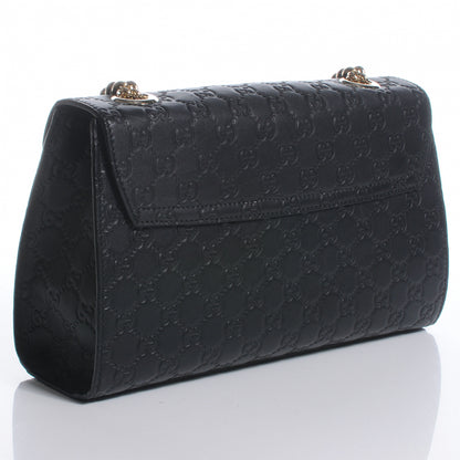 Gucci Guccissima Medium Emily Chain Shoulder Bag Black 3 of 8