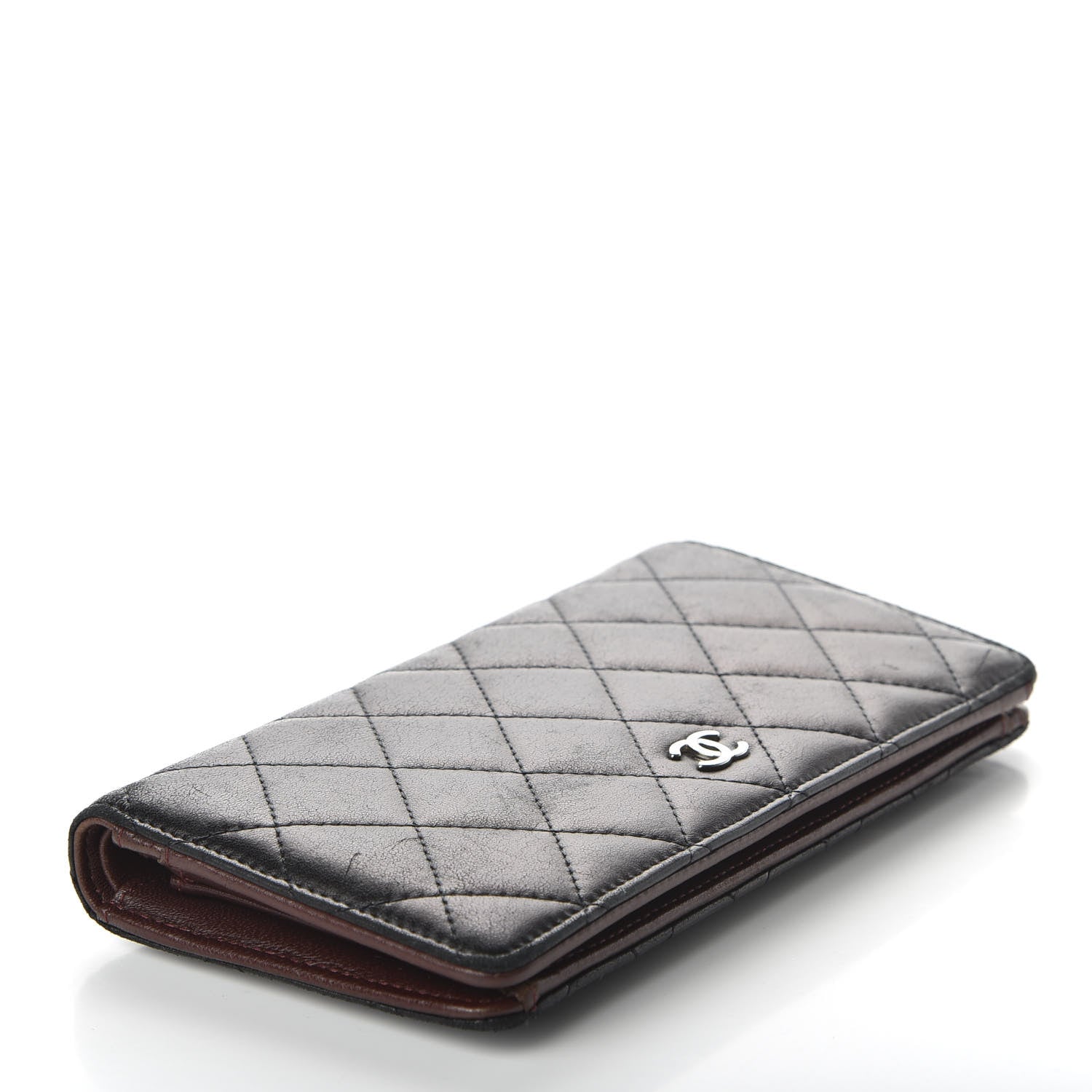 Chanel Lambskin Quilted Yen Wallet Black 4 of 8