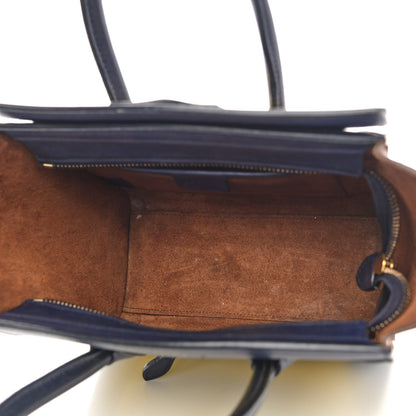 Celine Bullhide Calfskin Suede Tri-color Nano Luggage Multicolor 5 of 14