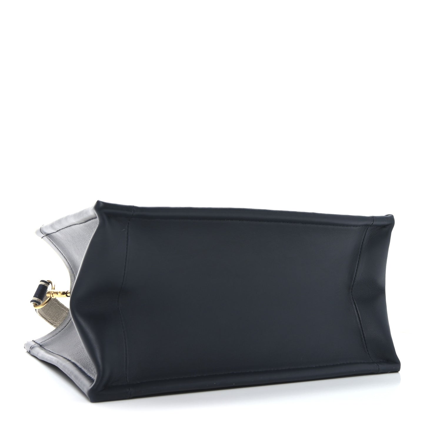 Oblique Calfskin Small Book Tote With Strap Blue Multicolor