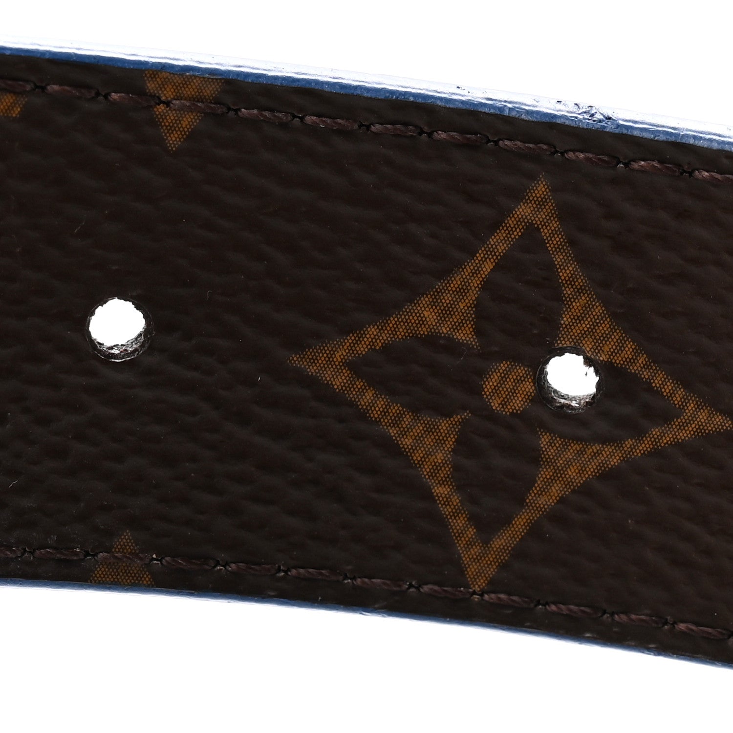 Louis Vuitton Calfskin Monogram 30mm LV Initiales Reversible Belt 80 32 Blue 5 of 5