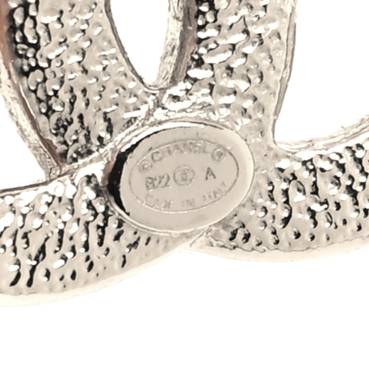 Chanel Crystal CC Earrings Silver Black 4 of 5