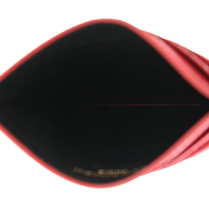 Saint Laurent Grain De Poudre Matelasse Chevron Monogram Credit Card Case Bandana Red 5 of 10