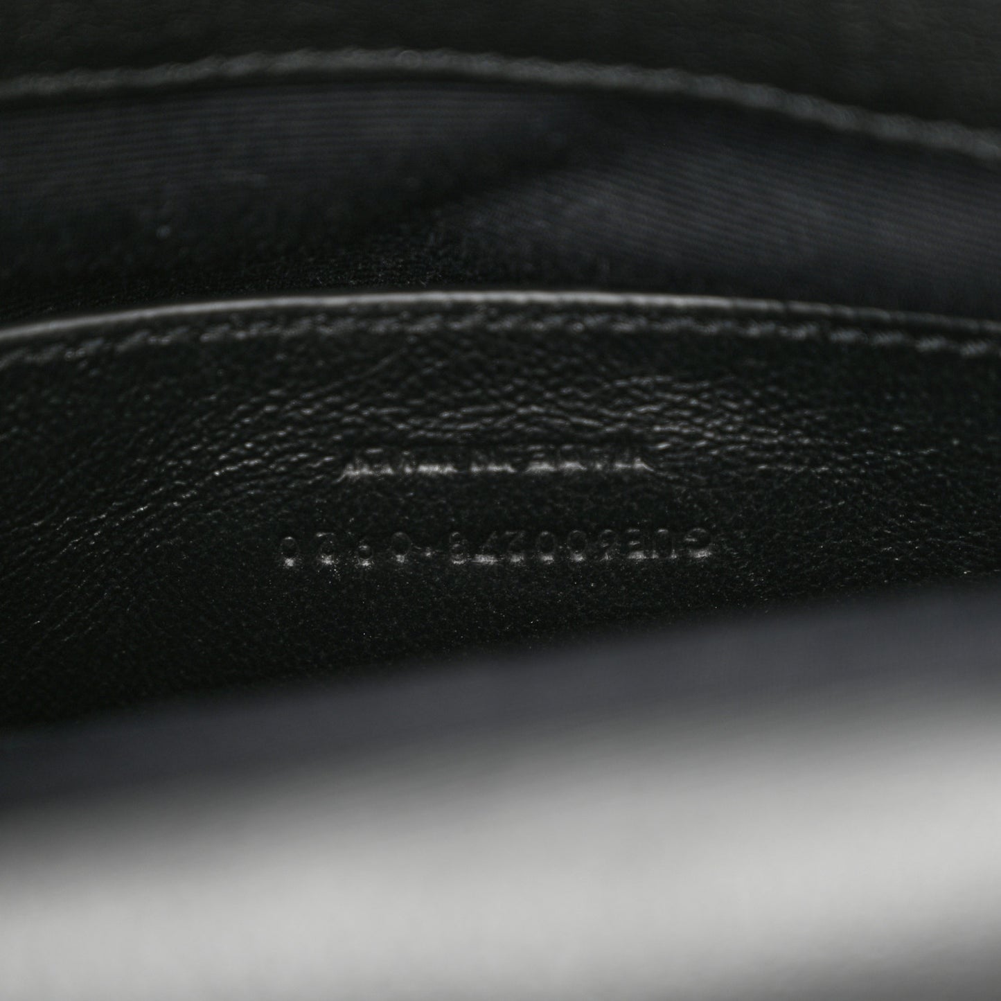 Sheepskin Matelasse Chevron Monogram Large College Satchel Black