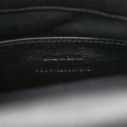 Saint Laurent Sheepskin Matelasse Chevron Monogram Large College Satchel Black 6 of 9