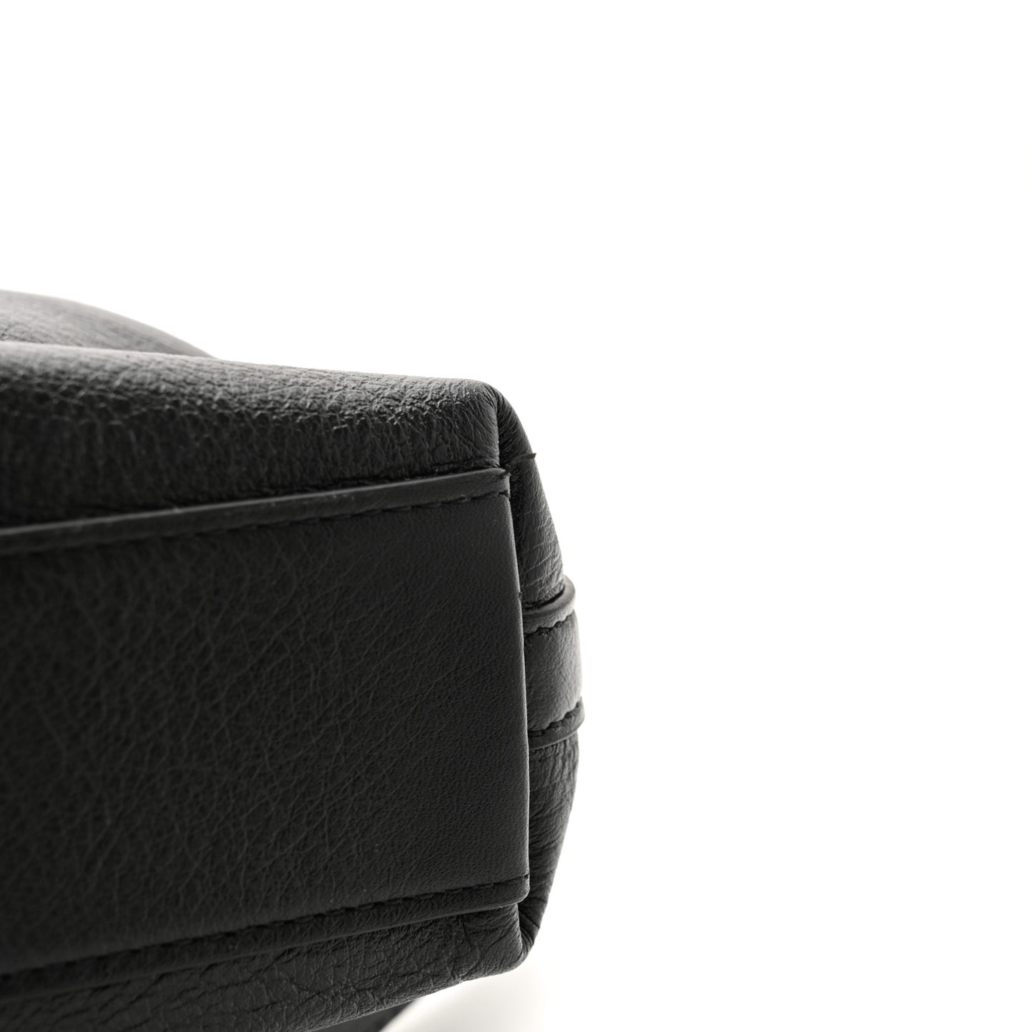 Tumbled Calfskin Corset Medium Voyou Bag Black