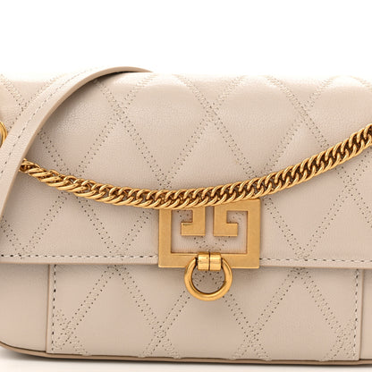 Givenchy Goatskin Quilted GV3 Mini Pocket Convertible Bag Natural 8 of 11