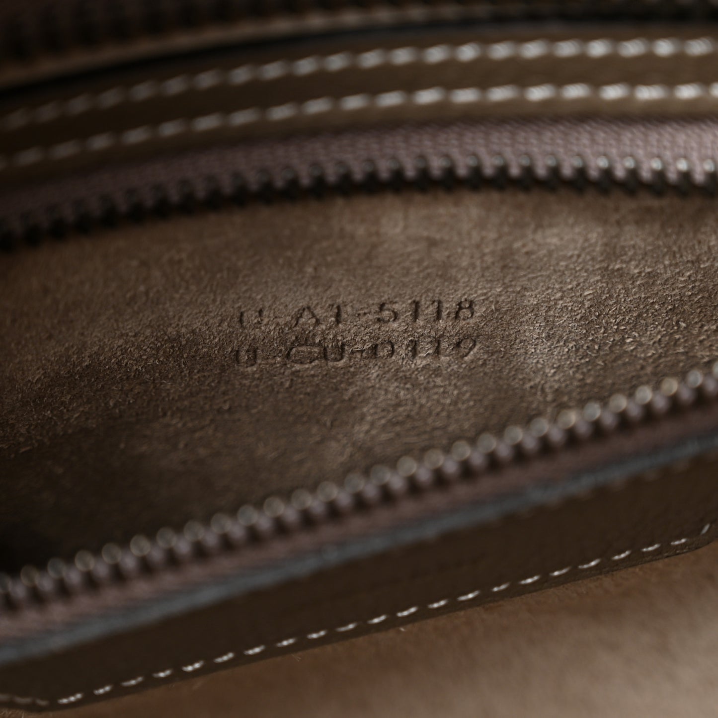 Drummed Calfskin Micro Luggage Souris