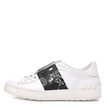 Valentino Garavani Calfskin Panther Womens Rockstud Open Sneakers 39 White 1 of 9
