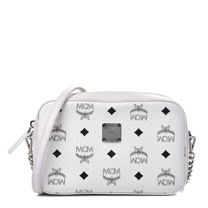 MCM Visetos Camera Crossbody Bag White 1 of 9