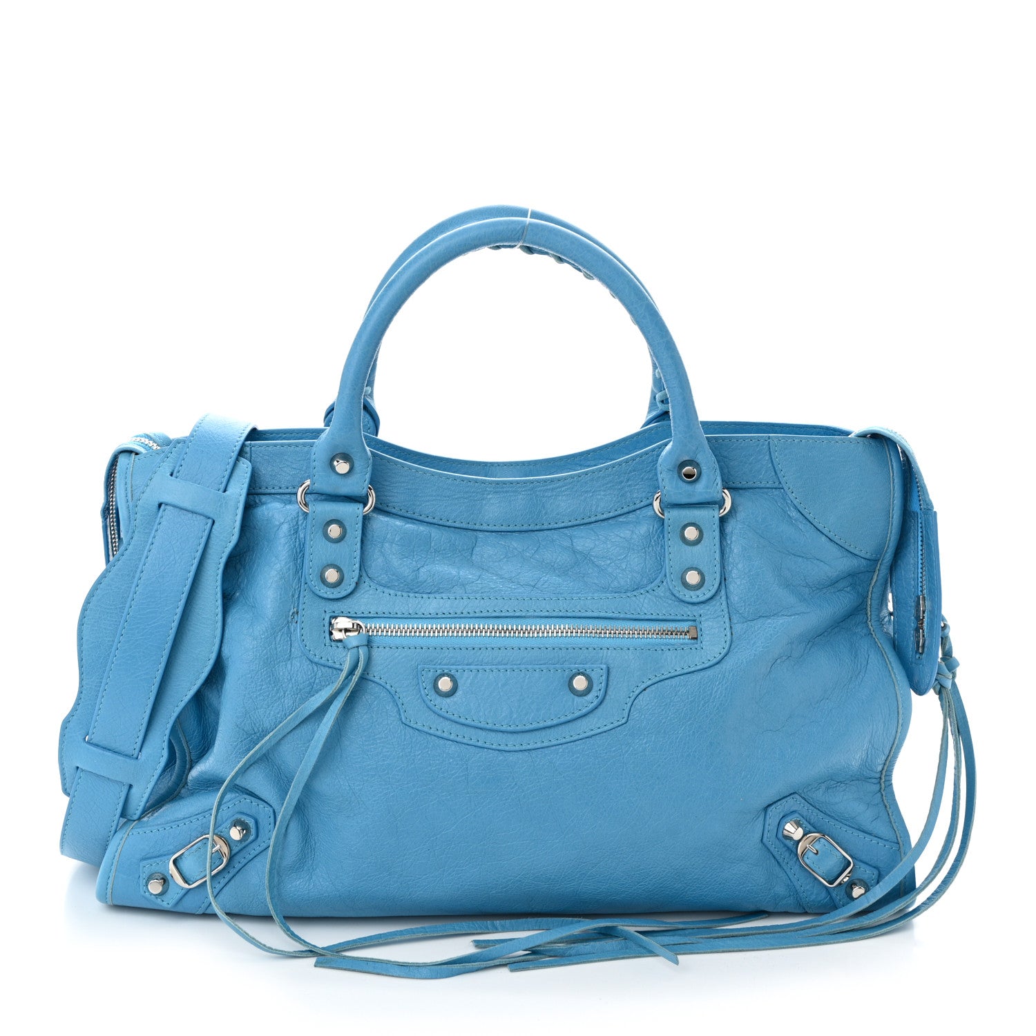 Balenciaga Agneau Classic Silver Hardware City Bleu Azur Clair 1 of 11