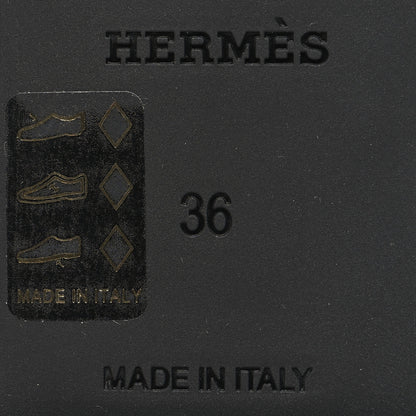 Hermes Rubber Aloha Sandals 36 Black 7 of 9