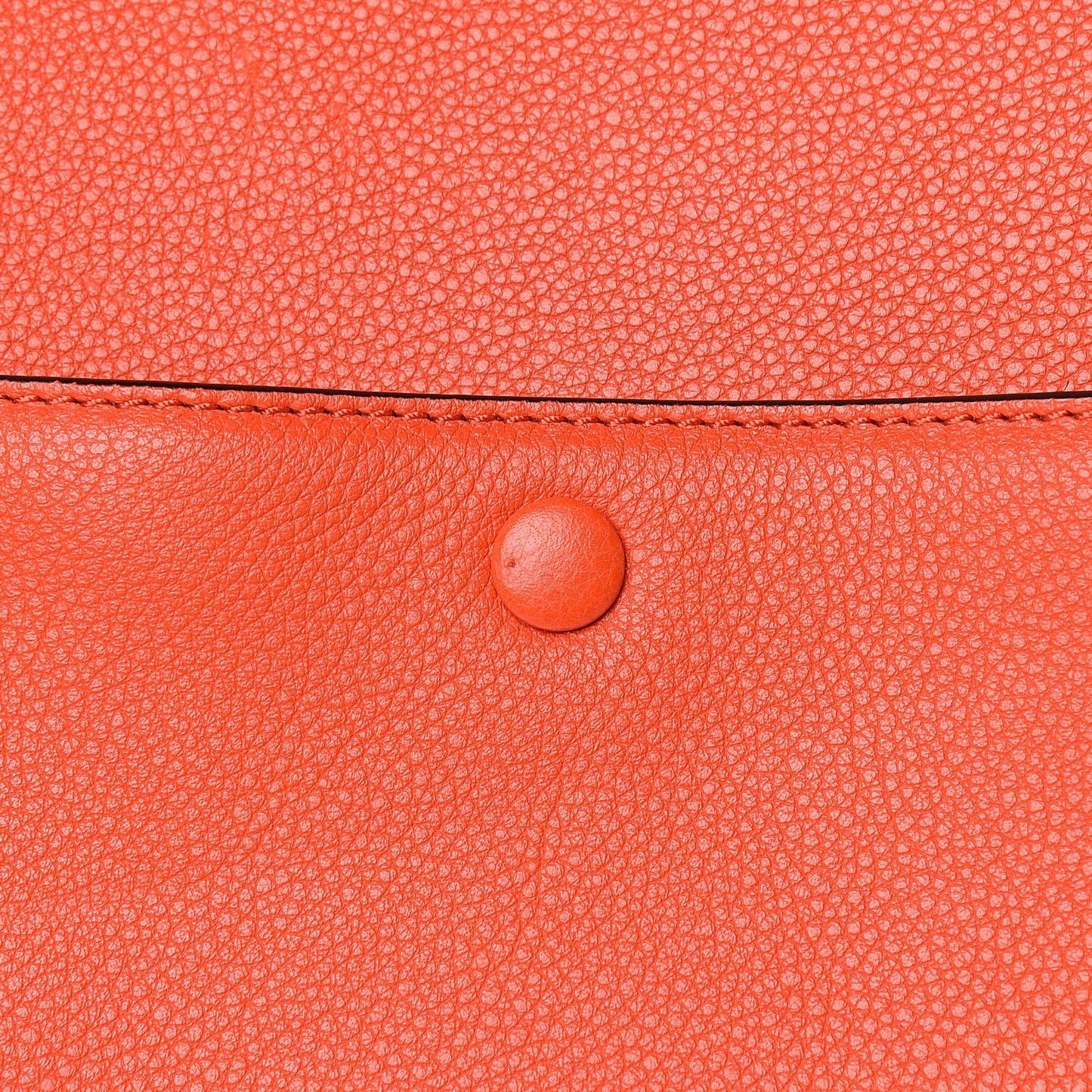 Grained Calfskin Medium Edge Shoulder Bag Vermillion