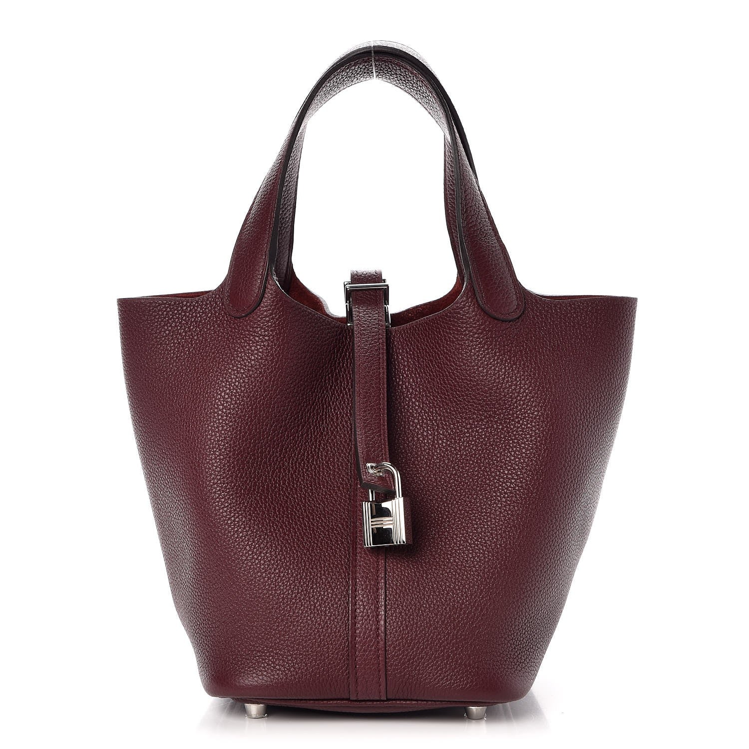 Hermes Taurillon Clemence Picotin Lock 18 PM Bordeaux 1 of 8
