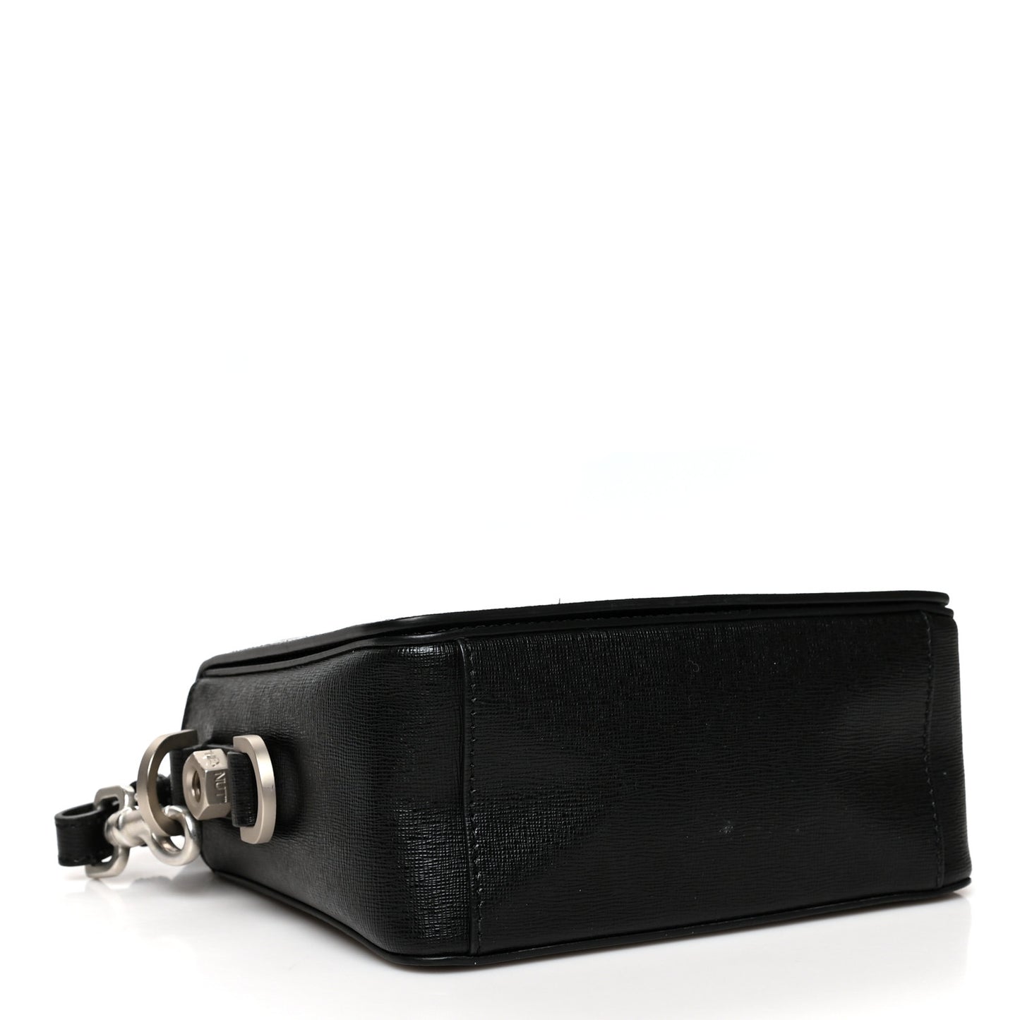 Saffiano Striped Diag Bag Black White