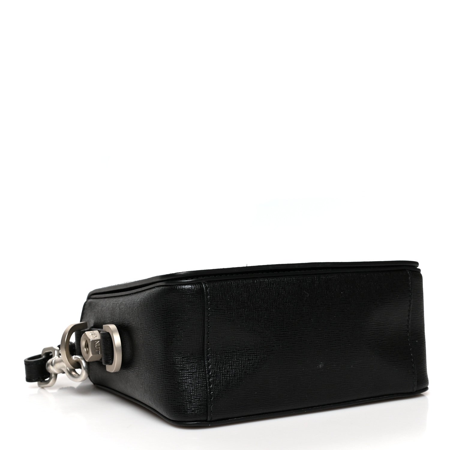 Off-White Saffiano Striped Diag Bag Black White 4 of 10