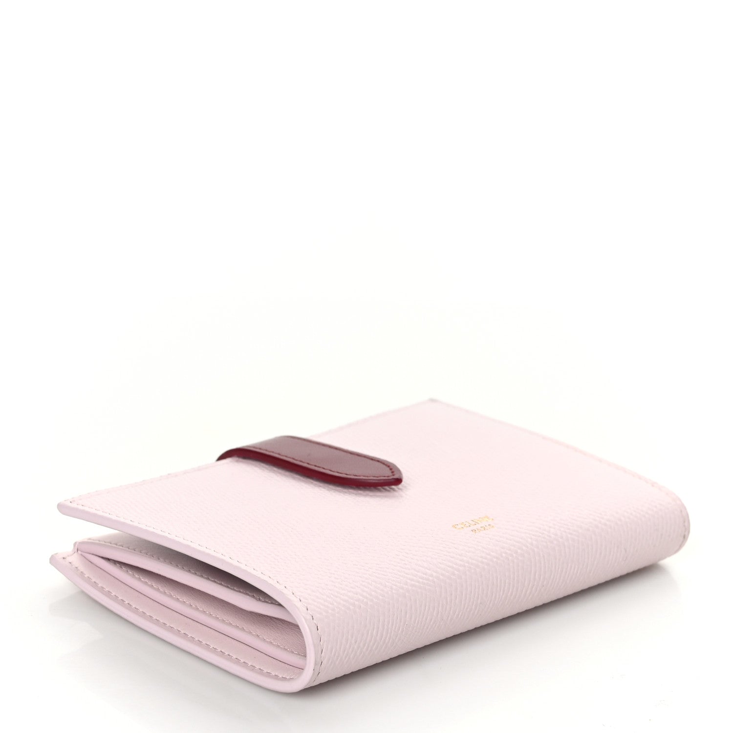 Celine Grained Calfskin Medium Multifunction Strap Wallet Peony Carmin 4 of 7