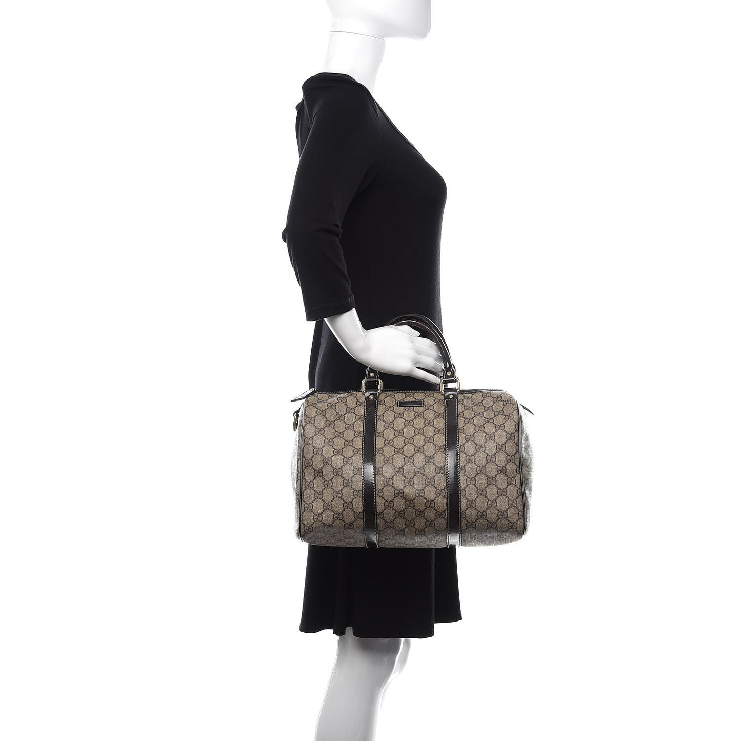 GG Plus Monogram Medium Joy Boston Dark Brown