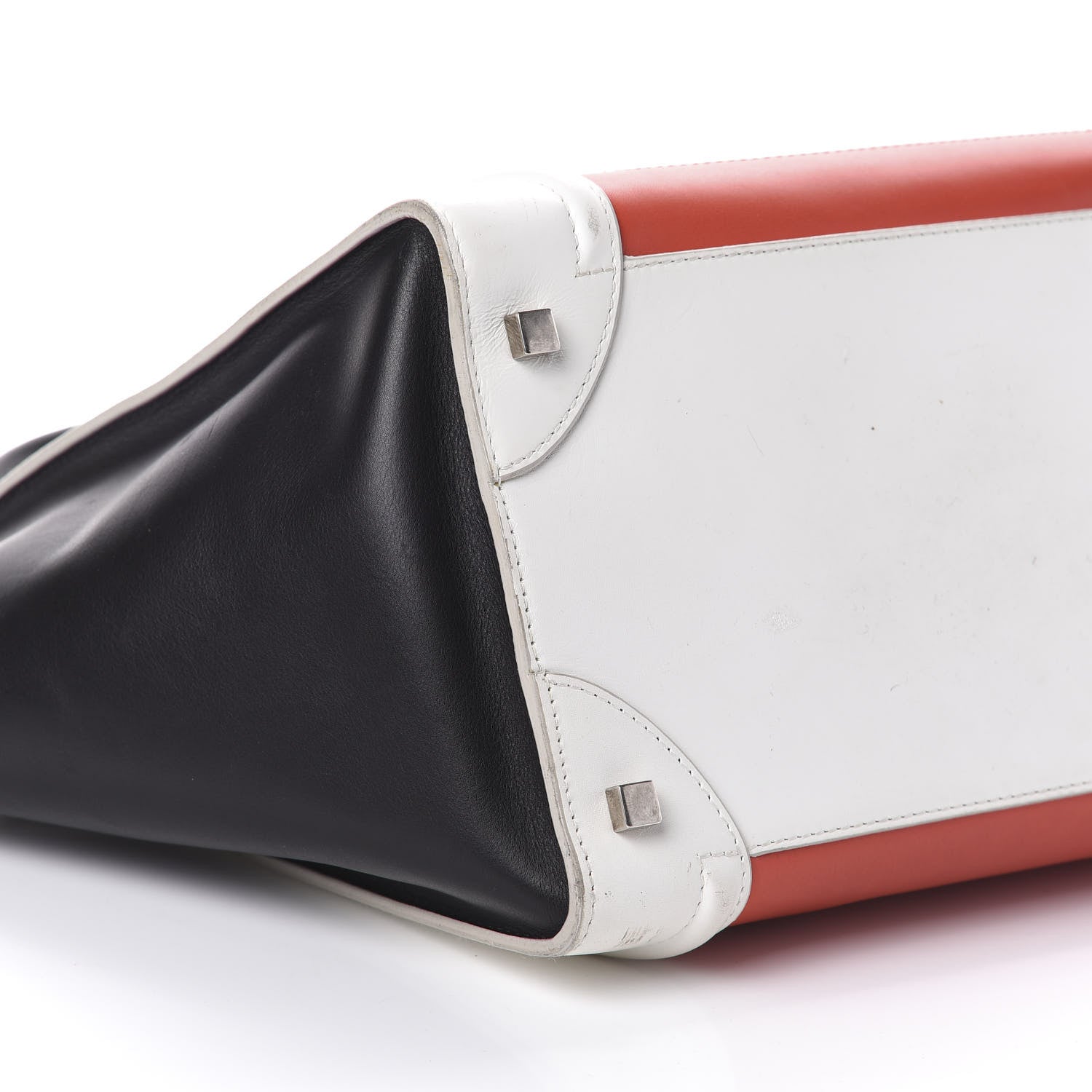 Celine Smooth Calfskin Mini Tri-Color Luggage Vermillion 8 of 9
