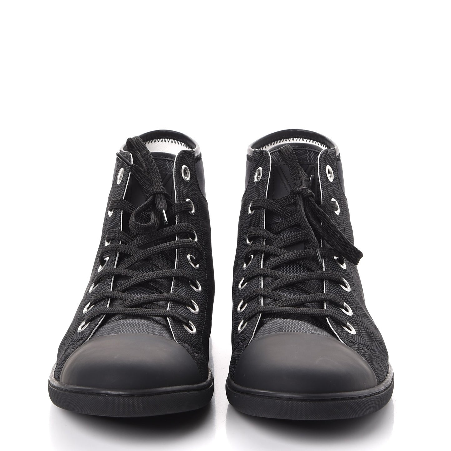 Nylon Damier Graphite Baseball High Top Sneaker Boots 9