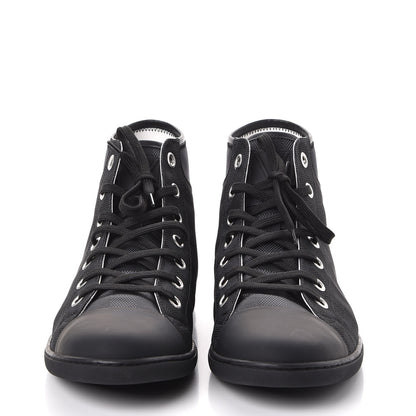 Louis Vuitton Nylon Damier Graphite Baseball High Top Sneaker Boots 9 2 of 9