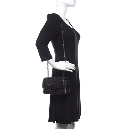 Chanel Aged Calfskin Chevron Quilted 2.55 Reissue Mini Flap So Black 2 of 11
