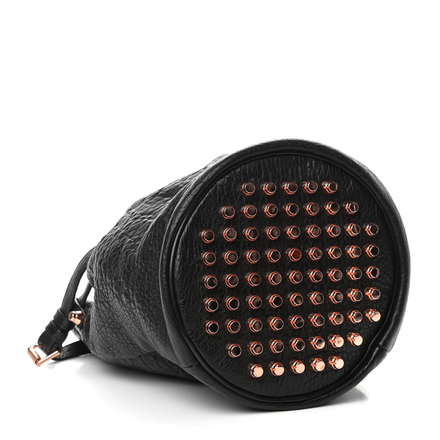 Alexander Wang Pebbled Lambskin Diego Bucket Black Rose Gold Hardware 4 of 11