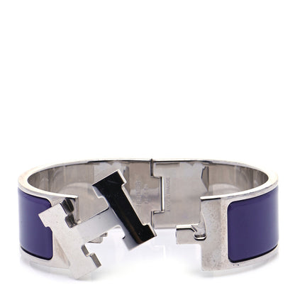 Hermes Enamel Wide Clic Clac H Bracelet PM Iris 4 of 6