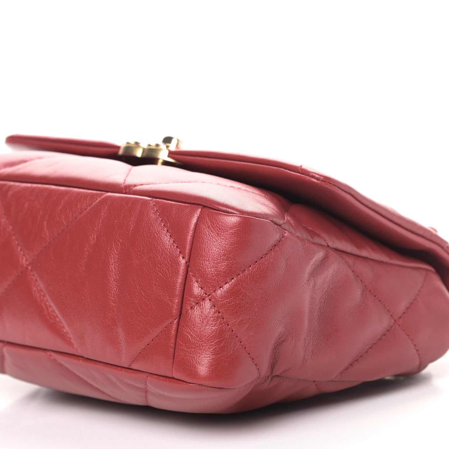 Goatskin Quilted Medium Chanel 19 Flap Red