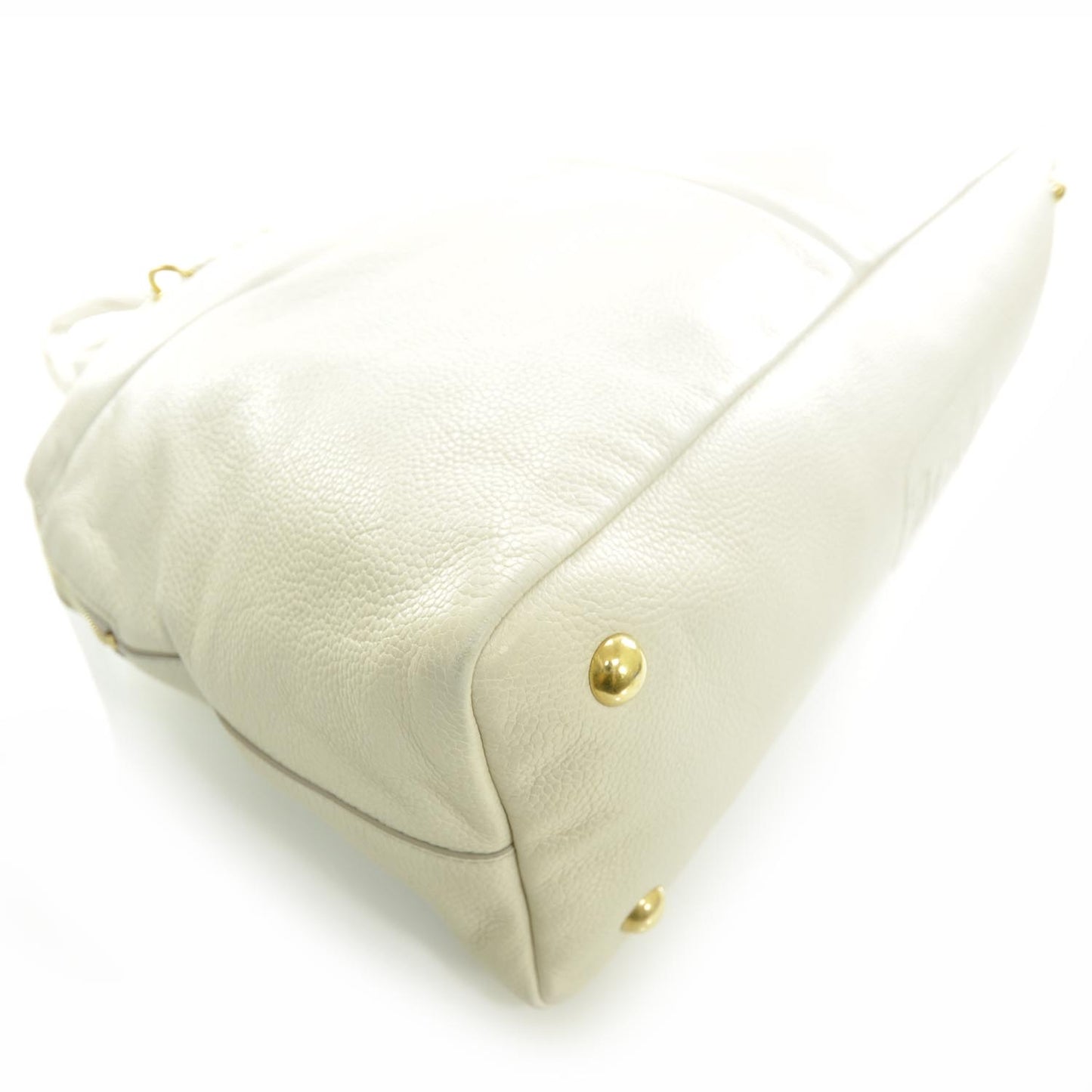 Leather Large Calypso Tote Ivory