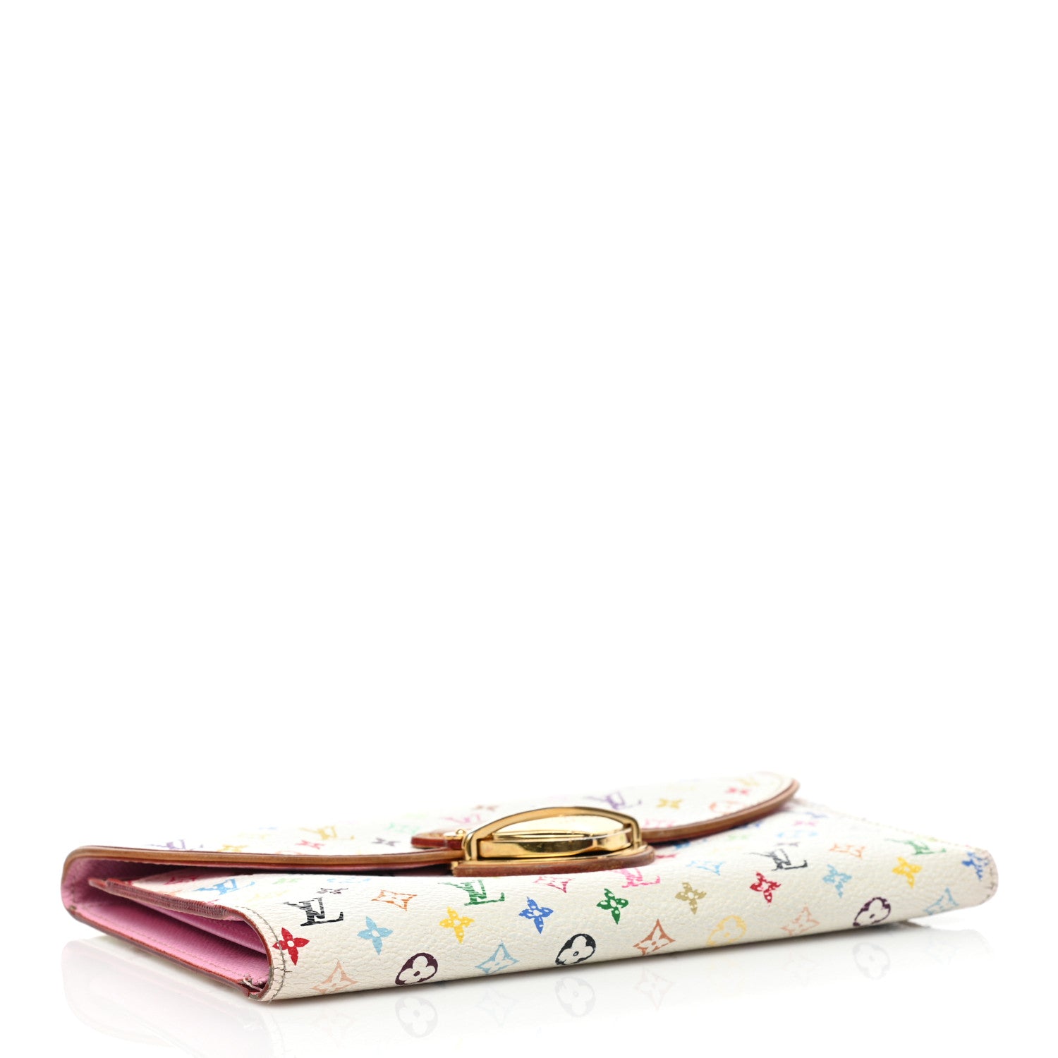 Louis Vuitton Monogram Multicolor Eugenie Wallet White Litchi 4 of 9